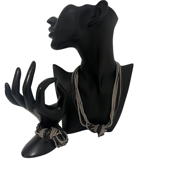 BCBGeneration Multicolor Chains Necklace & Bracelet Set - Picture 4 of 16